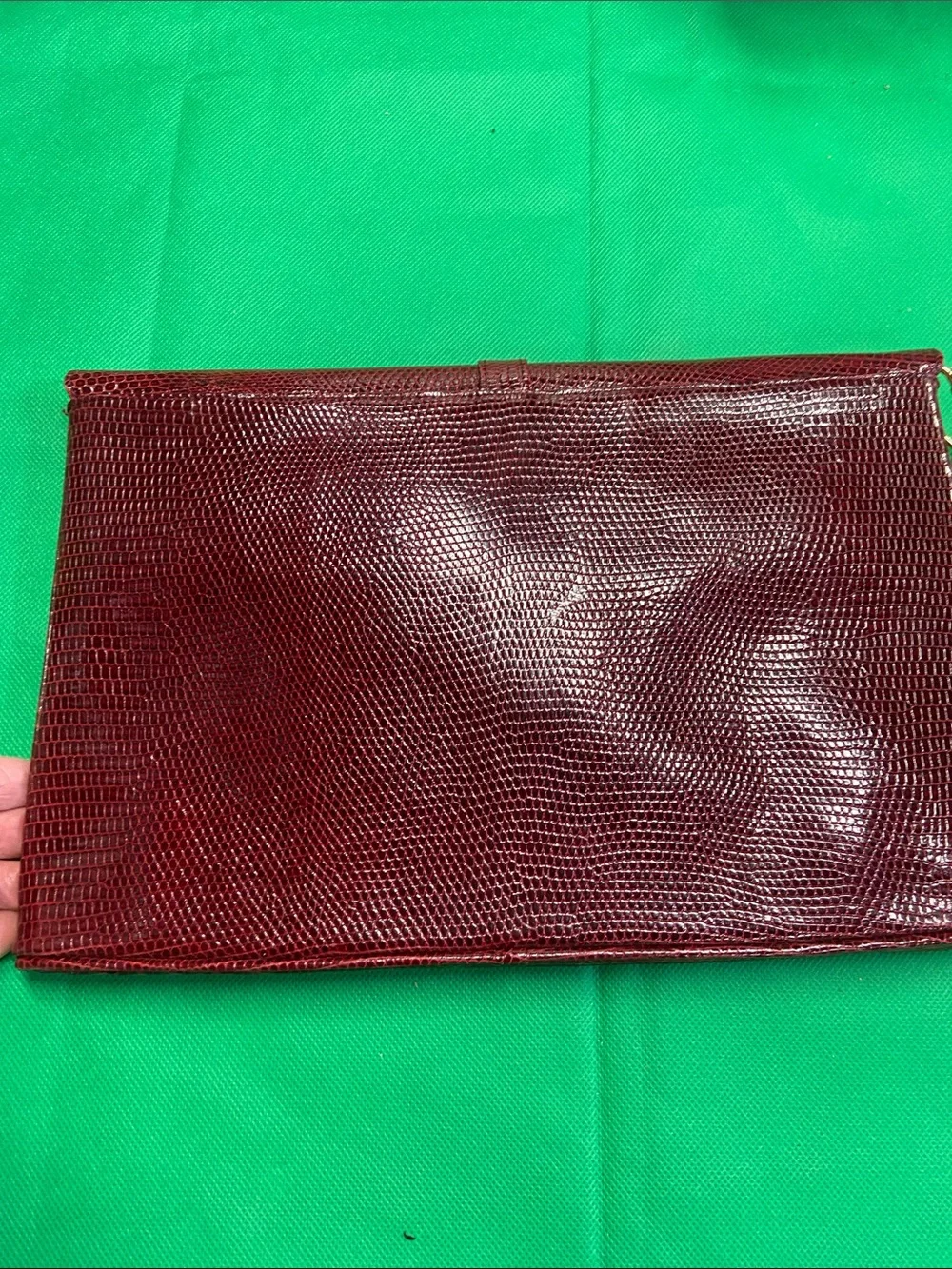 Vintage Madler Burgundy Snakeskin Bag